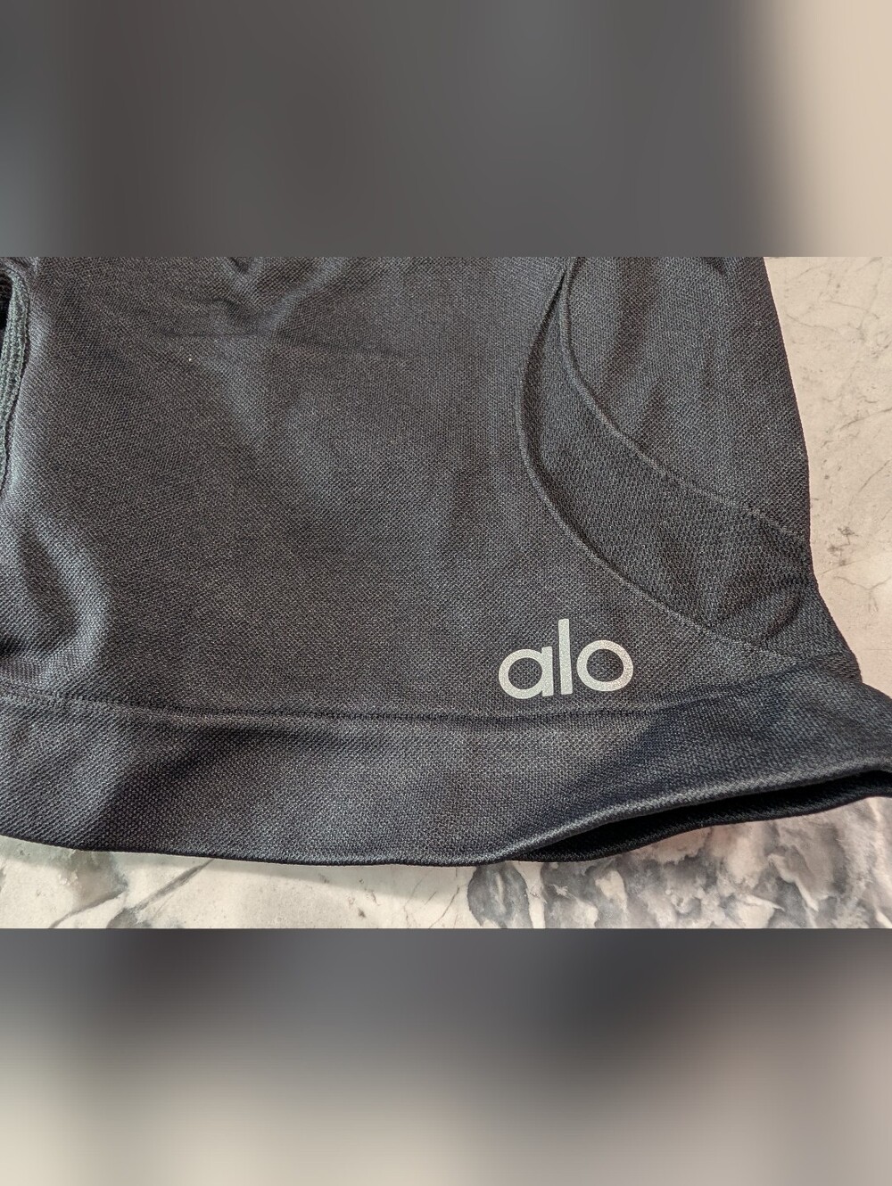 Alo High-Waist Black Short Bra Set Size Large - Picture 2 of 8